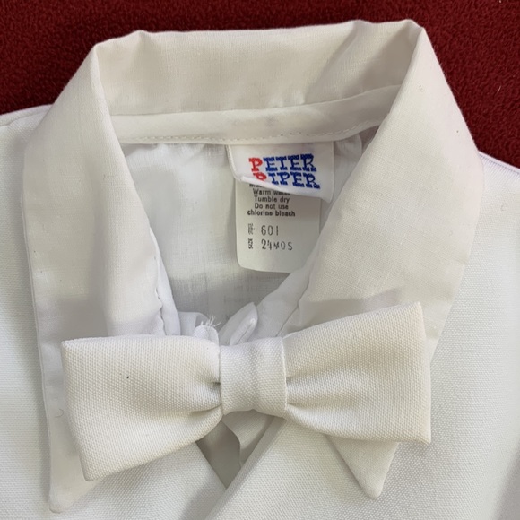 Vintage Peter Piper 3 Piece White Suite Boys Size 24 Months - Picture 3 of 6